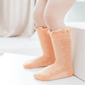 Baby / Toddler Solid Textured Lettuce Trim Socks Ginger
