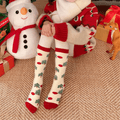Baby Christmas Print Socks Beige image 1