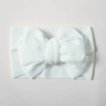 Bow Decor Textured Cloth Headband for Girls White image 1