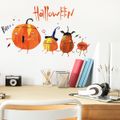 Halloween Pumpkin Lantern Cartoon Print Wall Sticker Multi-color