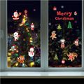 Christmas Animal Snowman Glass Window Sticker Decor Multi-color