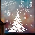 نافذة الطباعة شجرة عيد الميلاد ندفة الثلج ملصقات الحائط القابل للإزالة متعدد الألوان image 1