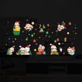 عيد الميلاد الكرتون الحيوان ملصقات الحائط الطباعة زجاج النافذة متعدد الألوان image 5