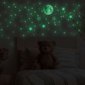 Luminous Moon And Star Wall Sticker Home Decoration Stickers For Kids Multi-color