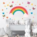 borboleta do arco-íris estrela adesivos de parede que vivem parede de fundo decoração dos quartos das crianças pintando estrela adesivos de parede casa Multicolorido