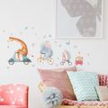 Cartoon Animal Butterfly Wall Stickers Living Room Bedroom Child Room Kindergarten Background Wall Decals Decor Multi-color