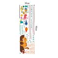 Kids Growth Height Chart Wall Stickers Underwater World Small Fish Height Removable Wall Decals Room Background Decor Multi-color