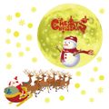 Christmas Wall Stickers Luminous Snowflake Moon Santa Claus Snowman Room Decorative Stickers Self Adhesive Multi-color image 1