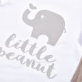 3pcs Baby Boy/Girl 95% Cotton Long-sleeve Letter and Elephant Print Set Multi-color image 2