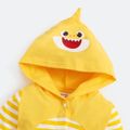 Baby Shark Cotton Stripe Hooded Jumpsuit for Baby Yellow image 4