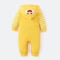 Baby Shark Cotton Stripe Hooded Jumpsuit for Baby Yellow image 2
