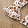 2-piece Toddler Girl Letter Print Pullover Sweatshirt and Floral Print Flared Pants Set Ginger