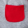 قطعتان من شورت دنيم قطني 100٪ للأطفال الرضع ومجموعة تي شيرت بأكمام ريجلان متقلب الألوان أحمر image 4