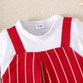Baby Boy/Girl 95% Cotton Short-sleeve Faux-two Striped Romper Red image 4