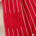 Baby Boy/Girl 95% Cotton Short-sleeve Faux-two Striped Romper Red image 5