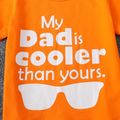 Father's Day 2pcs Toddler Boy Trendy Letter Print Tee and Belted Cargo Shorts Set Orange