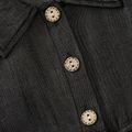 2pcs Toddler Girl Ruffled Lapel Collar Long-sleeve Desnim Cardigan Jacket and Leopard Print Slip Dress Set Black