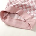 Baby 2pcs Plaid Hooded Long-sleeve Hoodie Top and Sweatpants Pink or Ginger or Black Set Pink