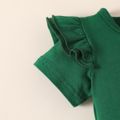100% Cotton 3pcs Floral Print Short-sleeve Baby Set Green image 5
