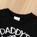 2pcs Baby Boy Milk & Beer Bottle and Letter Print Long-sleeve Sweatshirt with Solid Corduroy Pants Set Brown image 4