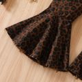 Toddler Girl Trendy 100% Cotton Leopard Print Flared Pants Brown image 3