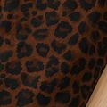 Toddler Girl Trendy 100% Cotton Leopard Print Flared Pants Brown image 4