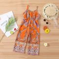 Toddler Girl Boho Exotic Graphic Slip Jumpsuits Multi-color image 2
