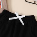 2pcs Baby Boy Short-sleeve Graphic Tee and Solid Shorts Set Brown image 4