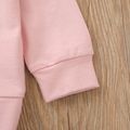 2pcs Baby Boy/Girl 95% Cotton Long-sleeve Letter Print Sweatshirt and Pants Set Light Pink image 4