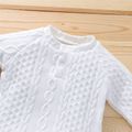 2-piece Toddler Girl/Boy Solid Ribbed Sweater and Elasticized Pants Casual Set White image 2