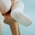 Baby Girl Letter Print Solid Antiskid Stockings  White