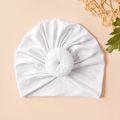 Baby / Toddler Sweet Solid Knot Newborn Hat  White
