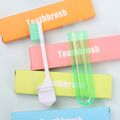 2-pack Travel Folding Toothbrush Portable Travel Size Toothbrush for Travel Camping Business Trip Light Green