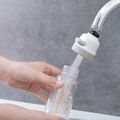 360 Degree Adjustable Faucet Pressurized Shower Household Tap Water Splash-proof Filter Kitchen Water Saving and Bubbler Filter White image 4
