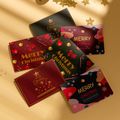 6-pack Premium Christmas Cards Elegant Christmas Cards in Fancy Designs Red