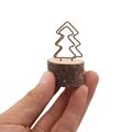 Round Wooden Photo Clip Memo Name Card Holder Table Photo Clip Stand Family Photo Decoration Color-B