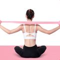Bandas planas de resistência ao estiramento Faixas de exercícios de treinamento de força para yoga pilates academia em casa fitness ao ar livre Rosa image 2