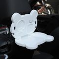 Cartoon Car Back Seat Foldable Dining Table Multifunction Cup Holder Baby Kid Car Dinner Plate Beverage Tray White image 4