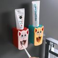 Espremedor de pasta de dente automático dispensador de pasta de dente de montagem na parede para crianças acessórios de banheiro Verde image 2