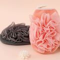 2 In 1 Exfoliating Mitts Towels Bath Pouf Mesh Brushes Bath Bathroom Accessories Pink image 2