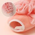 2 In 1 Exfoliating Mitts Towels Bath Pouf Mesh Brushes Bath Bathroom Accessories Pink image 5