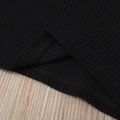 2pcs Toddler Girl Cotton Short-sleeve Suit-dress Black