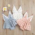 100% Cotton Floral Print Daisy Baby Sling Romper Dress Pink image 2