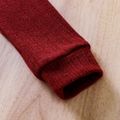Kid Girl Colorblock Long-sleeve Sweater Dress Burgundy image 4