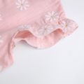 100% Cotton Daisy Allover Flutter-sleeve Baby Dress Pink