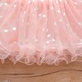Glitter Love Heart Layered Baby Mesh Tulle Tutu Skirt Pink