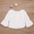 Baby / Toddler Newest Solid Linen Long-sleeve Top White