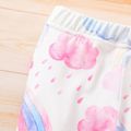 Toddler Girl Tie Dye Unicorn/Cloud Print Leggings Multi-color