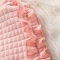 Toddler Girl Ruffled Solid Color Textured Casual Pants Pink image 4
