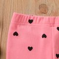 Toddler Girl Heart Print Elasticized Leggings Pink